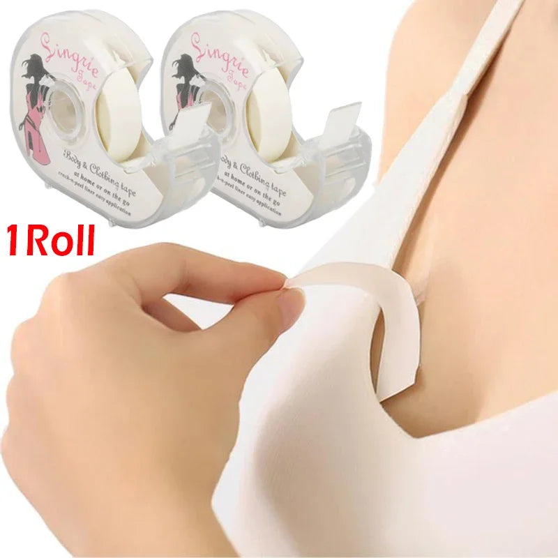 Women's Double-Sided Fashion Tape – 5 Rolls Clothing Body Tape Fashion Clothing Tape SWANS