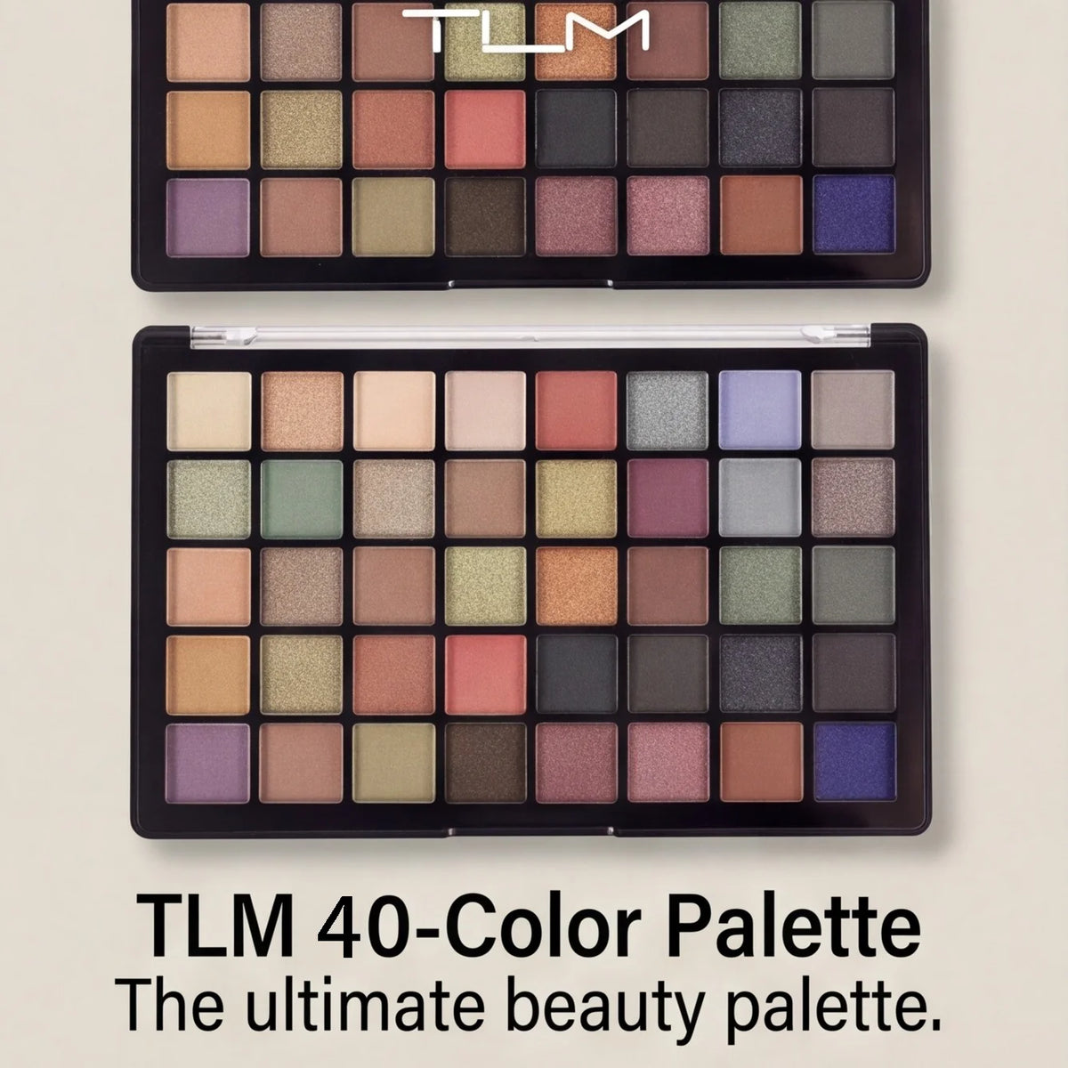 TLM 40-Color Eyeshadow Palette – Matte, Shimmer & Glitter Eyeshadow Palette SWANS