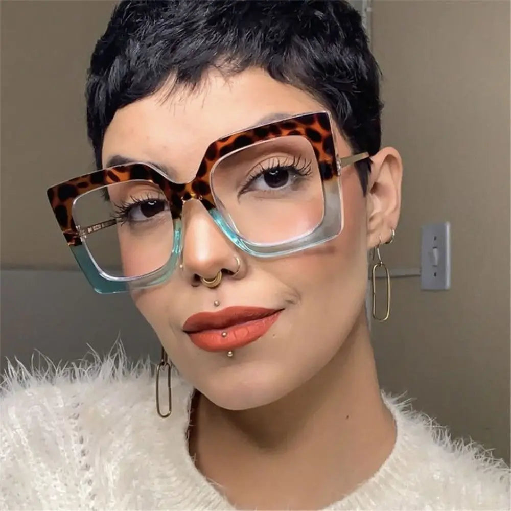 Vintage Oversized Square Eyeglasses Anti-Blue Light Frames Eyeglasses Frames SWANS