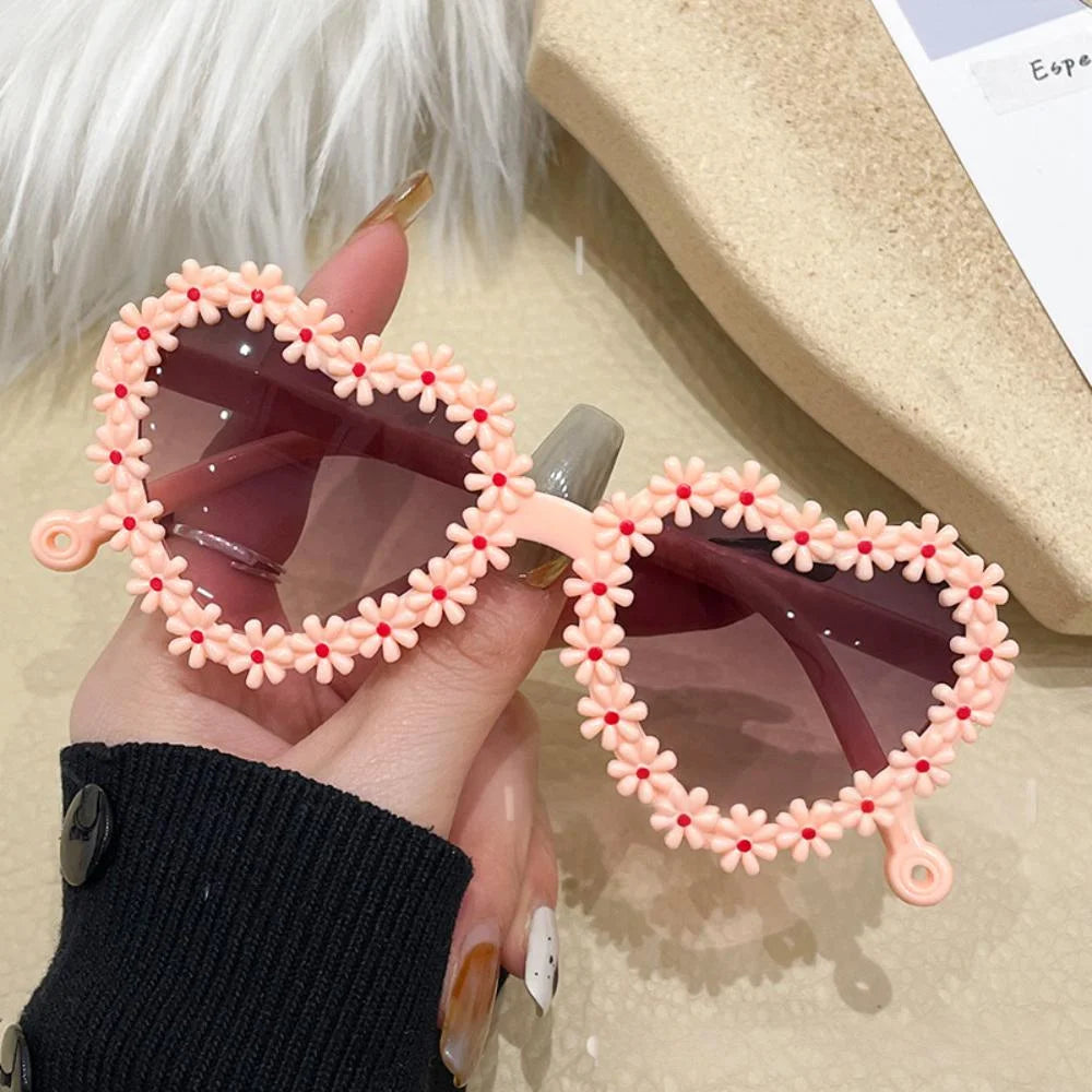 Kids Daisy Heart-Shaped Sunglasses UV400 Girls Party Eyewear Kids Sunglasses SWANS Light Pink other