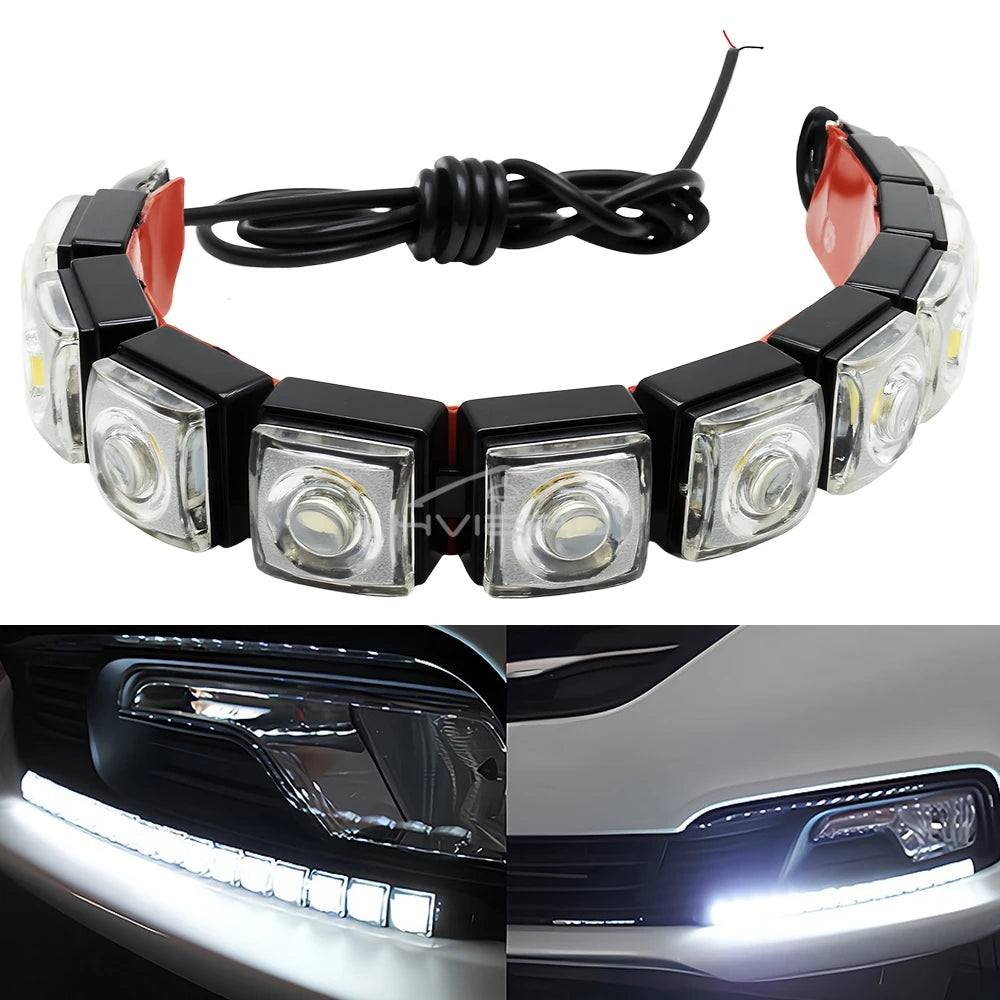 HVIERO Flexible LED DRL Strip 12V IP67 – Daytime Running Light LED DRL Strip Light SWANS