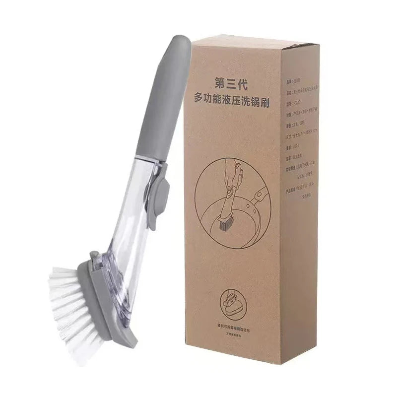 SWANS 2-in-1 Kitchen Brush with Built-In Soap Dispenser Kitchen Cleaning Brush SWANS B S