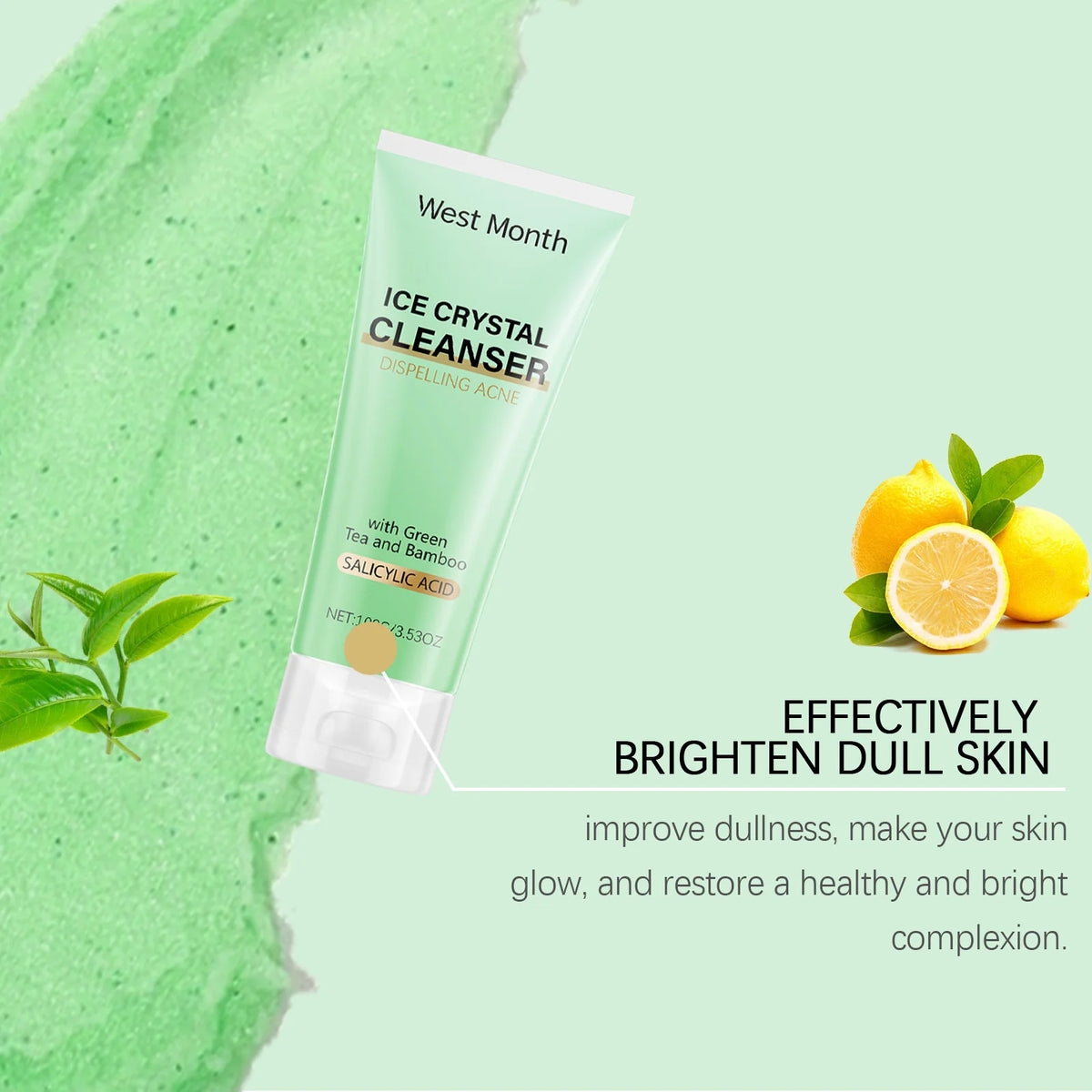 WEST MONTH Deep Cleansing Face Wash – Oil Control Clear Skin Facial Cleanser SWANS