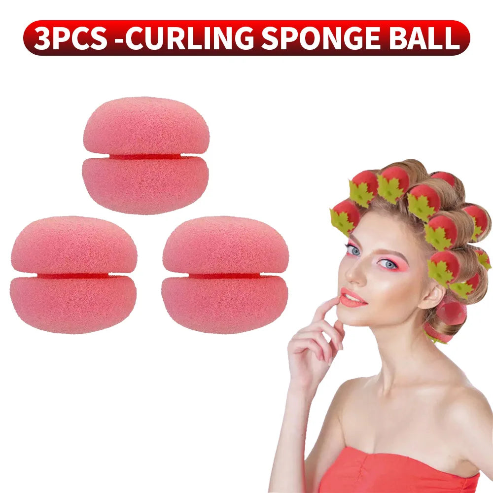Foam Sponge Hair Rollers for Curly Styling – 1 to 12 Pack Foam Hair Rollers SWANS 3PCS