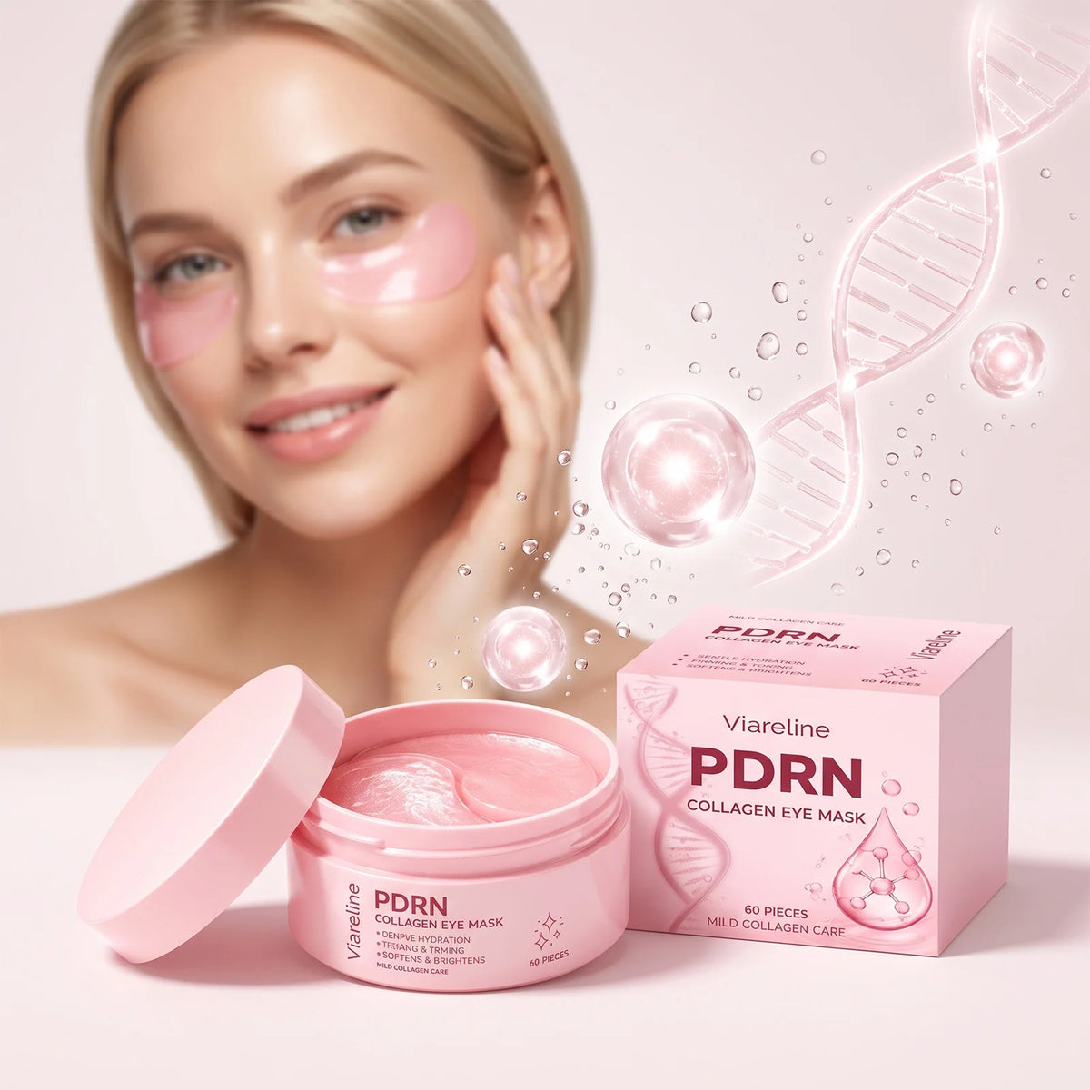 VIARELINE PDRN Collagen Under-Eye Patches – 60pc Firming Mask Under-Eye Patches SWANS