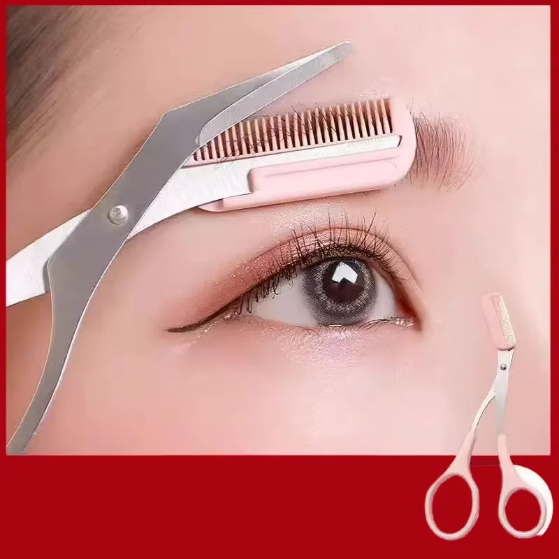 SWANS 2-Piece Eyebrow Trimmer Set – Blade & Scissors Eyebrow Grooming Set SWANS