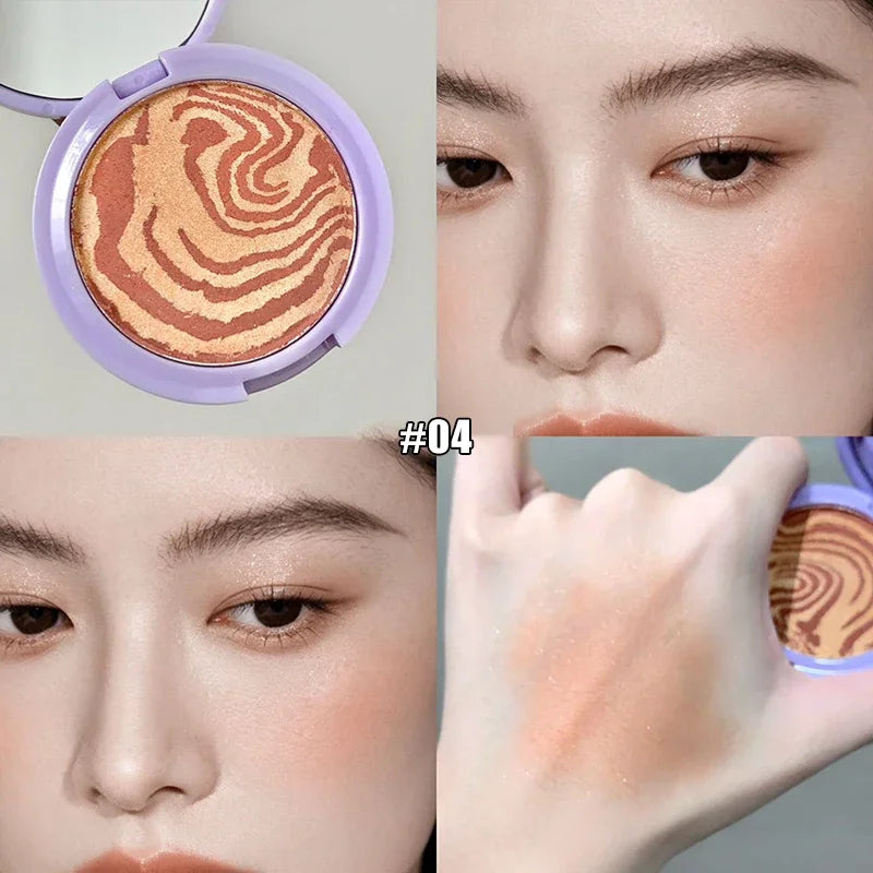 Pearl Shimmer Highlighter Palette – Glitter Eyeshadow & Blusher Face Highlighter Palette SWANS 04