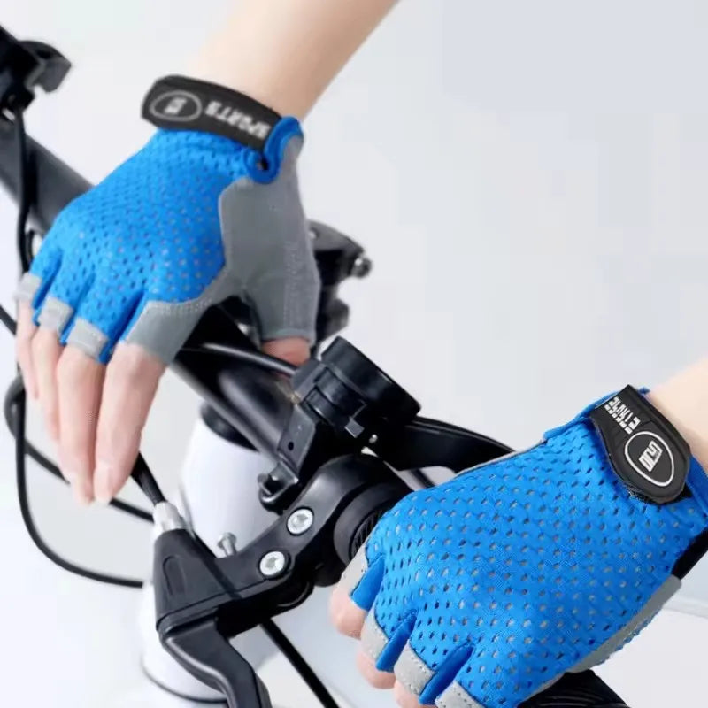Kids Anti-Slip Half-Finger Cycling & Skate Gloves Ages 4–12 Kids Sports Gloves SWANS