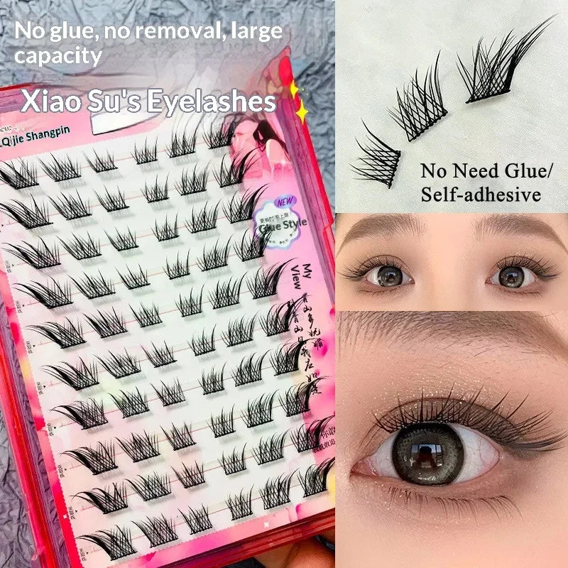 Self-Adhesive Glue-Free False Eyelashes – Winged Fox Eye False Eyelashes SWANS