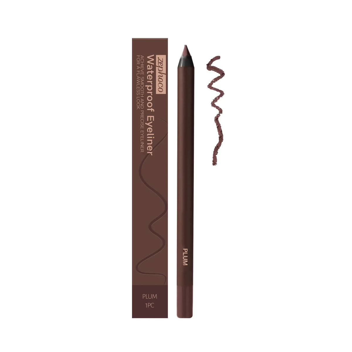 Zephoco Plum Eyeliner Pencil – Waterproof Creamy Gel Liner Gel Eyeliner Pencil SWANS 1PC Plum