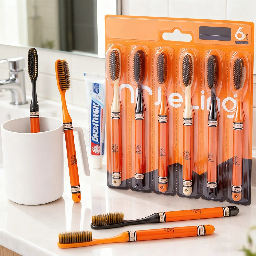 SWANS Soft Bristle Toothbrush + 4 Travel Cases Value Pack Toothbrush Travel Set SWANS