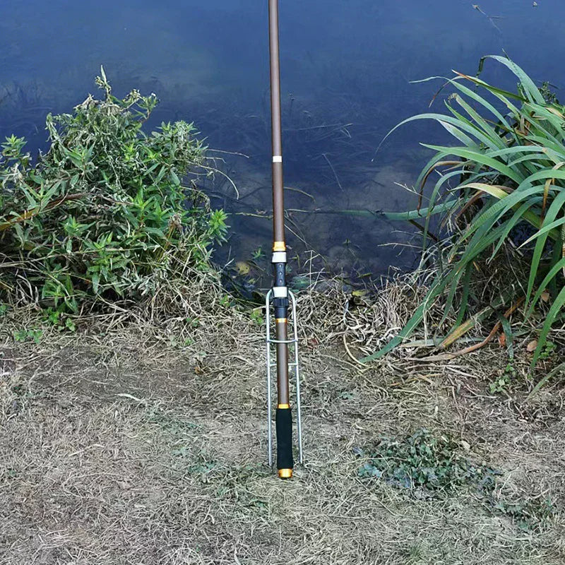 Double Ring Ground Fishing Rod Holder – Bank Bracket Stand Fishing Rod Holder SWANS