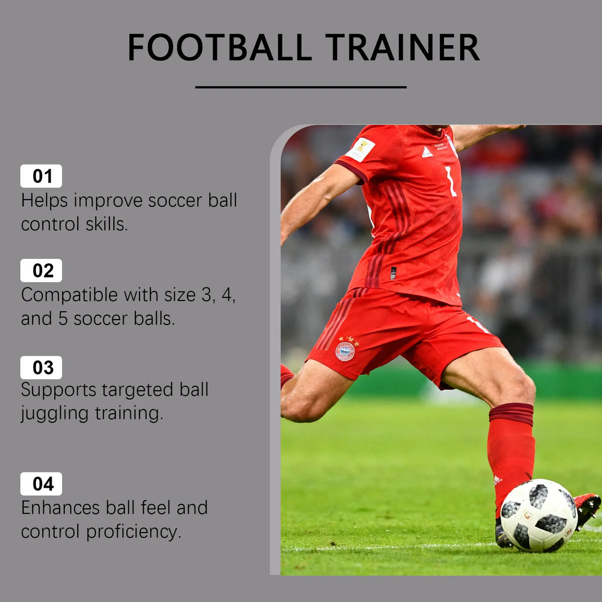 Adjustable Wristband Soccer Trainer – Size 3 4 5 Balls Soccer Training Aid SWANS