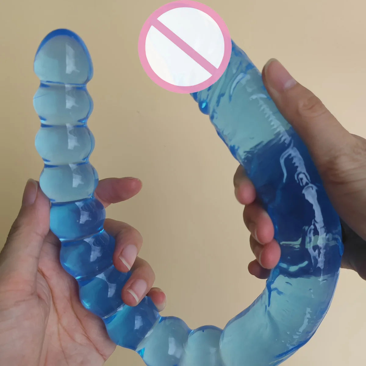 U-Shape Double Head Dildo – Soft TPE Flexible Massager Personal Massager SWANS