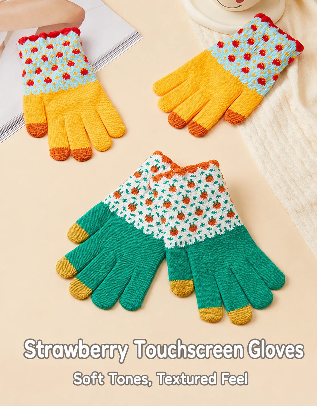 SWANS Fleece-Lined Touchscreen Winter Gloves – Windproof Touchscreen Winter Gloves SWANS