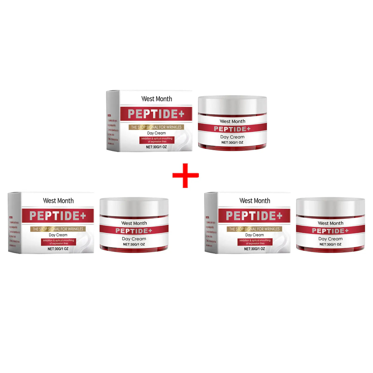 WEST MONTH Peptide Day Cream – Hydrating Firming Face Cream Peptide Face Cream SWANS 90g Boxed