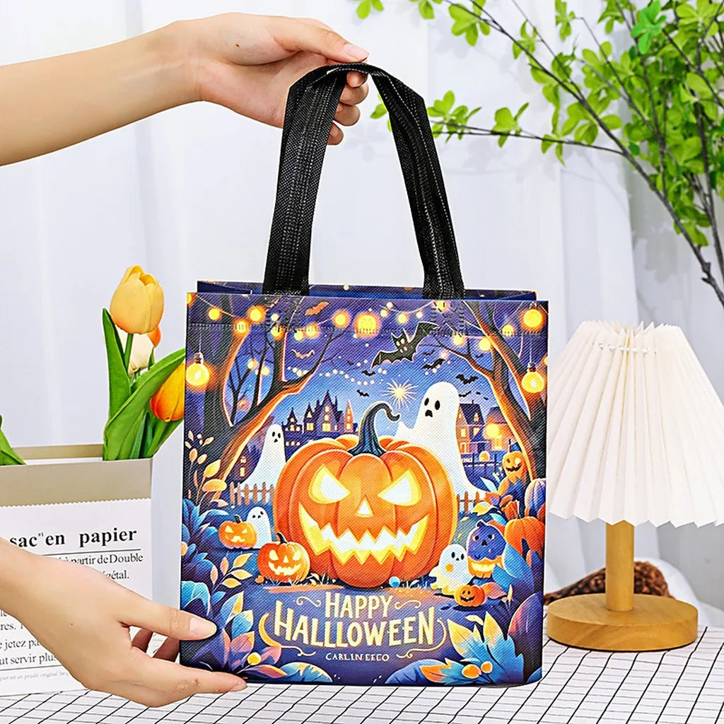 Halloween Non-Woven Printed Tote Bag – Party & Gift Bag Halloween Tote Bag SWANS