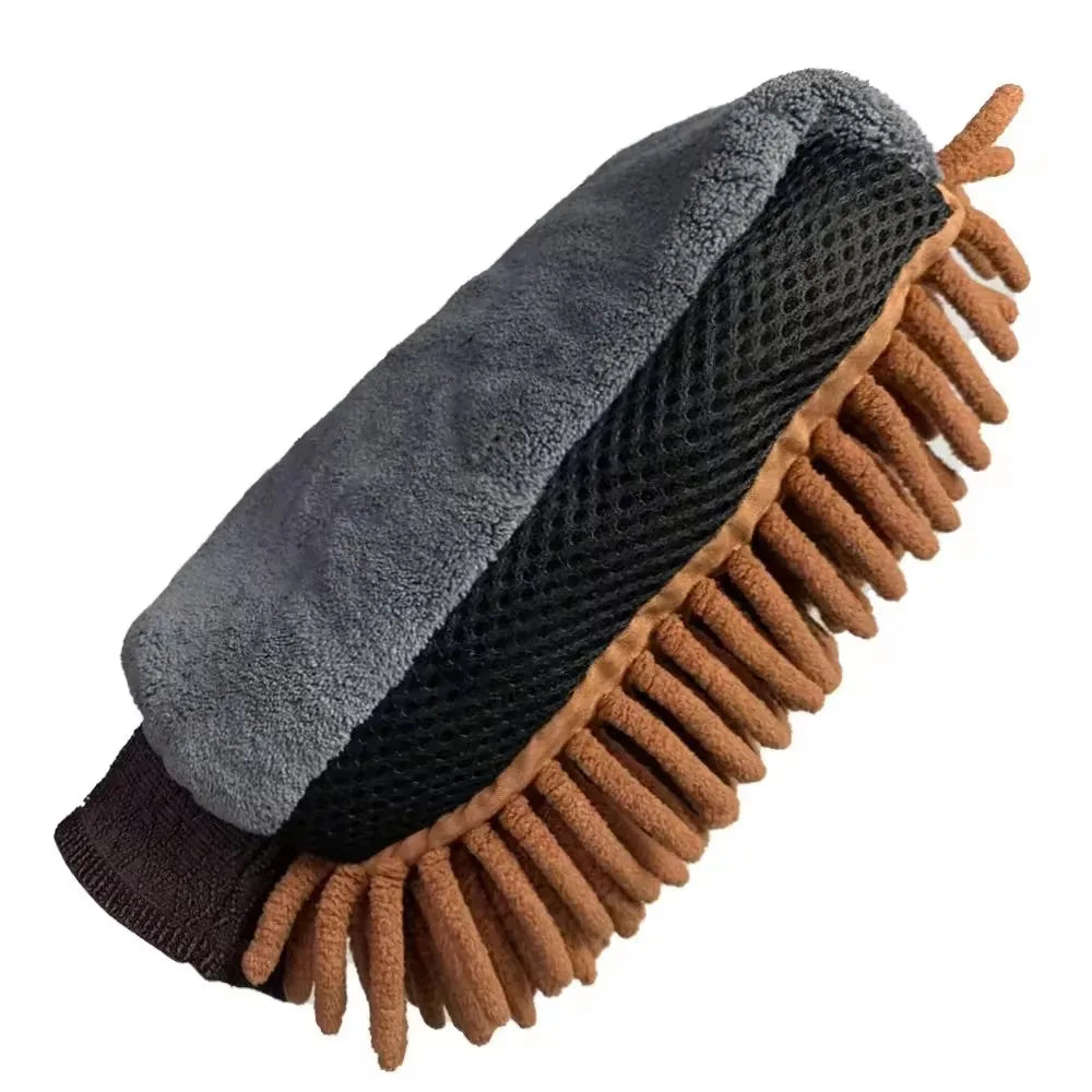 Microfiber Chenille Car Wash Mitt – Waterproof Detailing Glove Car Wash Mitt SWANS B133567 2Pcs