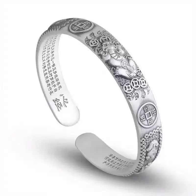 Pixiu Copper Coin Open Cuff Bracelet – Chinese Style Bangle Cuff Bangle Bracelet SWANS