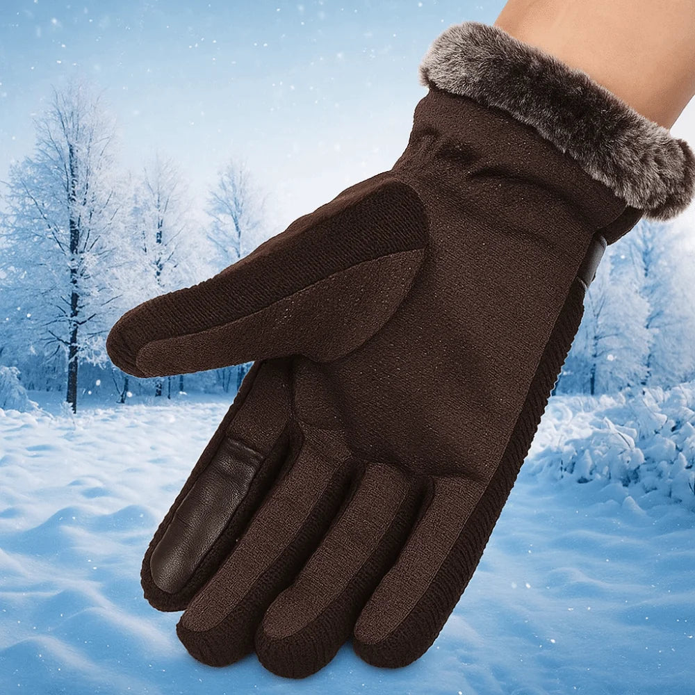Windproof Touch Screen Leather Cycling & Motorcycle Gloves Cycling Winter Gloves SWANS