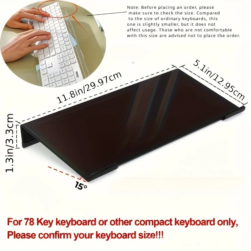 SWANS Acrylic Keyboard Stand – Transparent Ergonomic Desk Riser Keyboard Stand SWANS