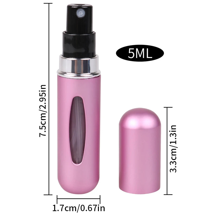 5ml Refillable Perfume Atomizer Bottles – Aluminum Base 1–12 Pack Perfume Atomizer Bottle SWANS