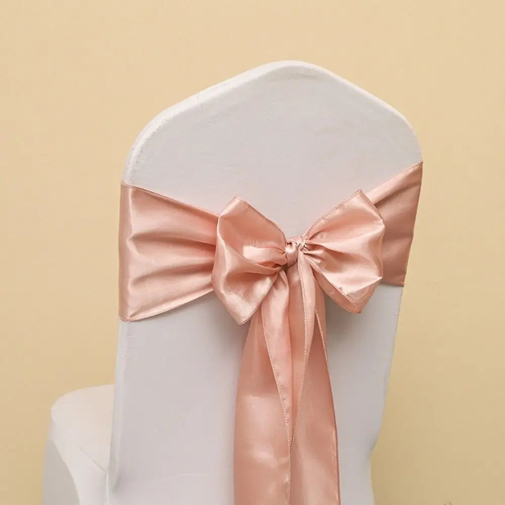 Satin Chair Sashes Butterfly Bow Ties – Wedding & Party Décor Chair Sash Decoration SWANS