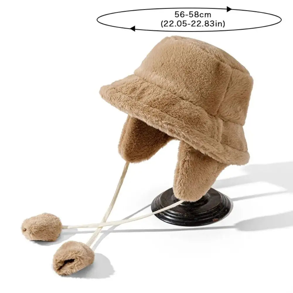 Women's Winter Ear Flap Hat – Warm Knit Cap with Lace Detail Winter Ear Flap Hat SWANS