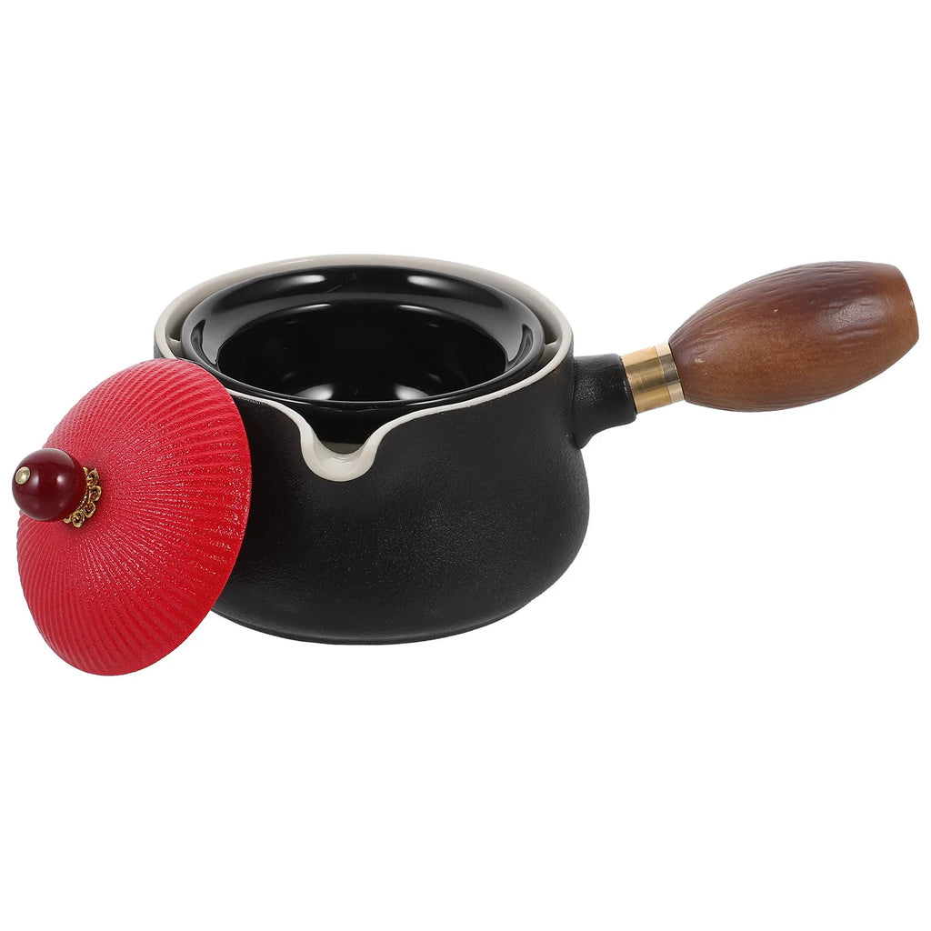 WINOMO Ceramic Side Handle Teapot for Loose Leaf Tea Ceramic Teapot SWANS
