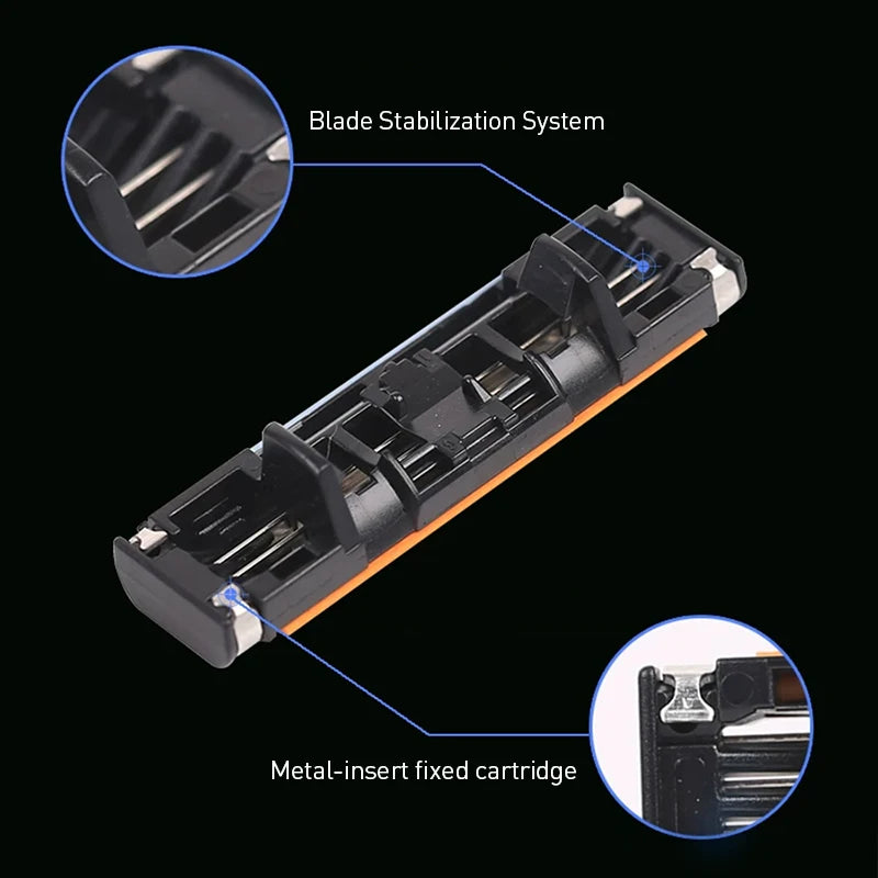 Gillette Sensor 3 Replacement Razor Heads 8-Pack | 3-Layer Blades Replacement Razor Cartridges SWANS