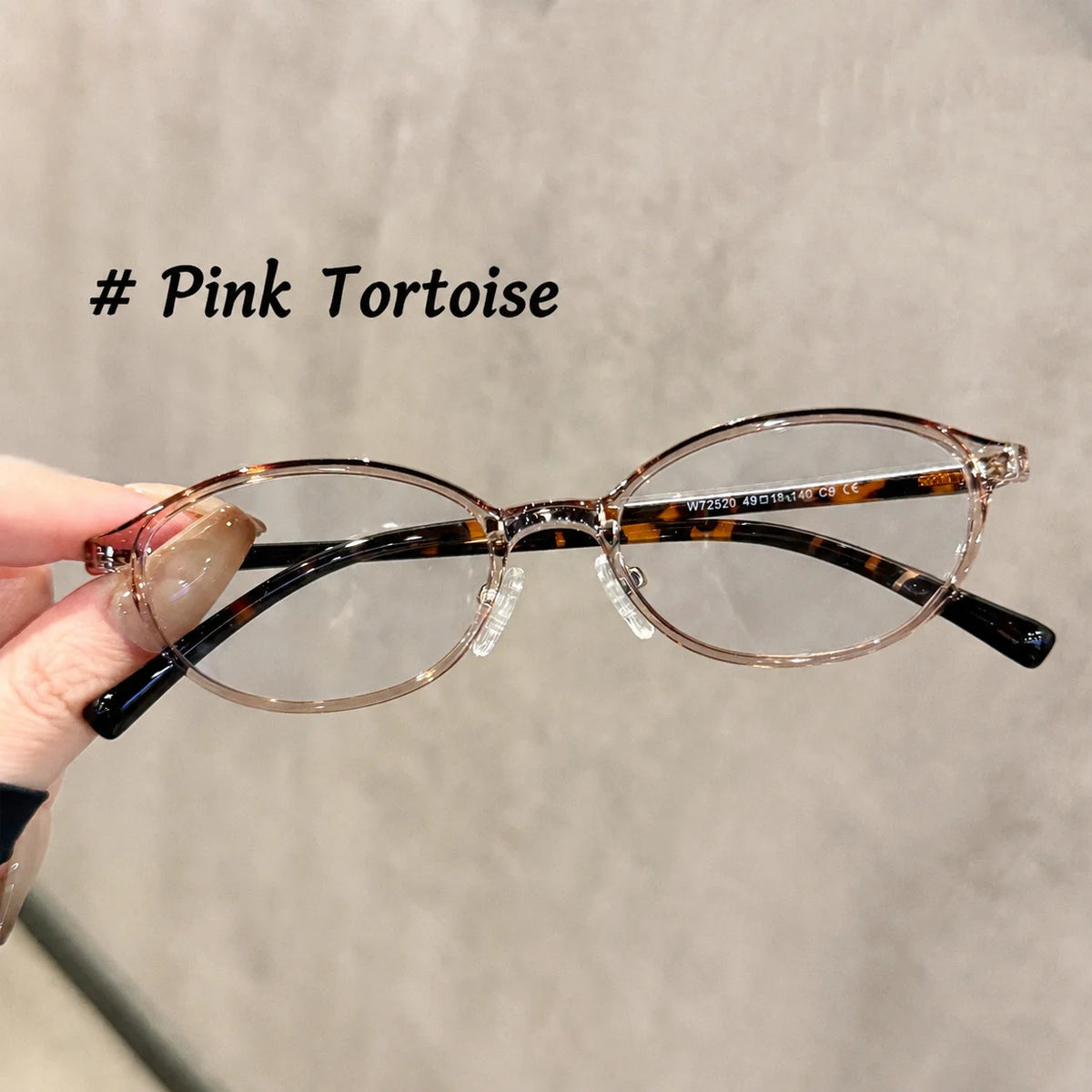TR90 Blue Light Blocking Eyeglass Frames – Vintage Oval Eyeglass Frames SWANS Pink Tortoiseshell