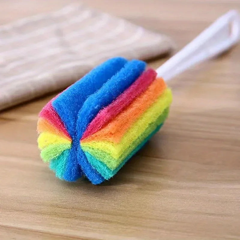 SWANS Rainbow Bottle Brush – Coffee Cup & Wine Glass Cleaner Bottle Cleaning Brush SWANS