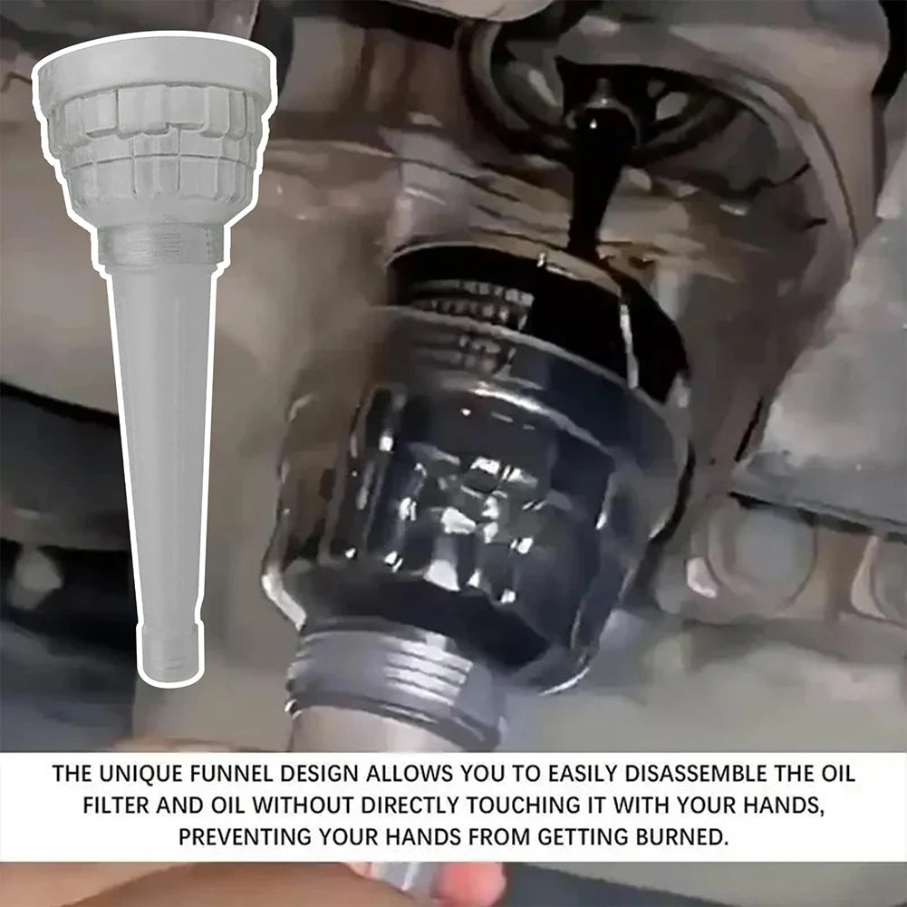 Universal Automotive Oil Change Funnel & Filter Removal Tool Oil Change Funnel SWANS