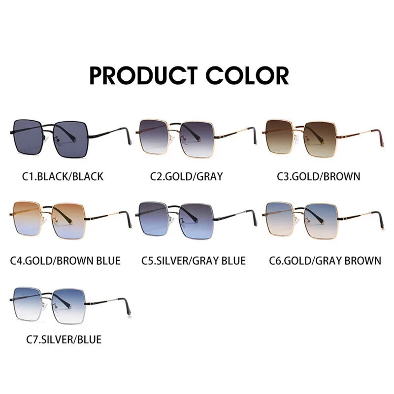 TOYEARN Square Steampunk Sunglasses UV400 Unisex Retro Fashion Sunglasses SWANS