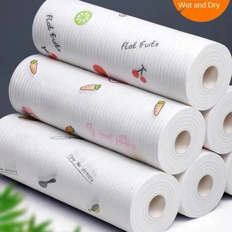 SWANS 50-Sheet Reusable Microfiber Dishwashing Cloth Roll Microfiber Cleaning Cloth SWANS