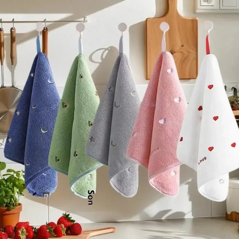 SWANS Cartoon Embroidery Cotton Hand Towel 30x30cm Cotton Hand Towel SWANS