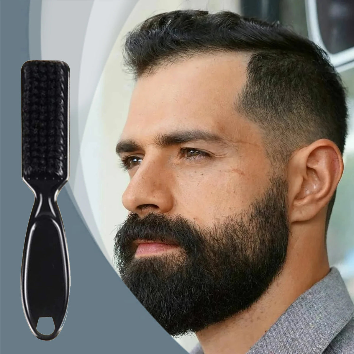 SWANS Boar Bristle Beard Brush – Anti-Static Men's Grooming Beard Grooming Brush SWANS