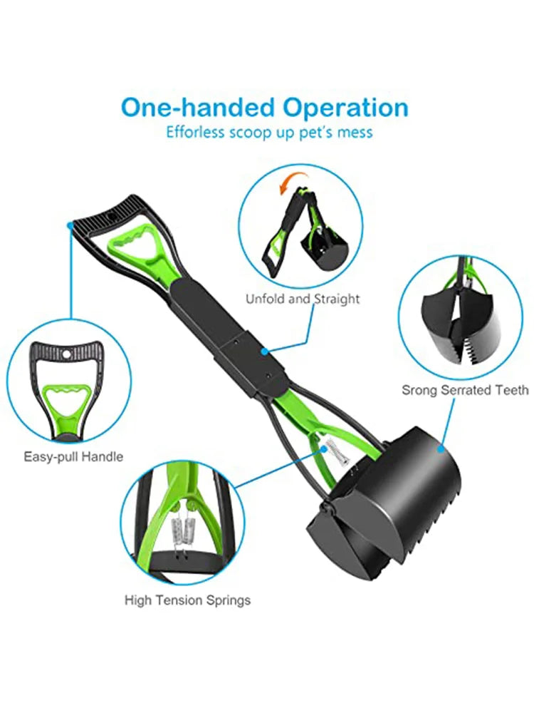SWANS Portable Dog Poop Scooper – Spring-Action Pet Cleaner Dog Waste Scooper SWANS