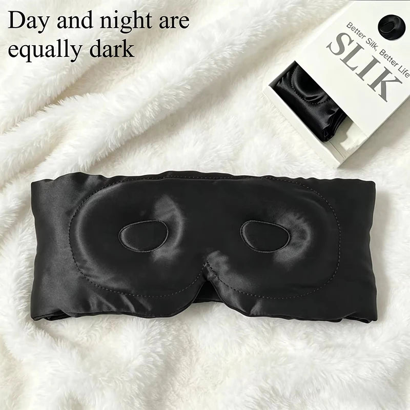 Luxury 100% Pure Silk Sleep Eye Mask – 3D Contoured Silk Sleep Mask SWANS