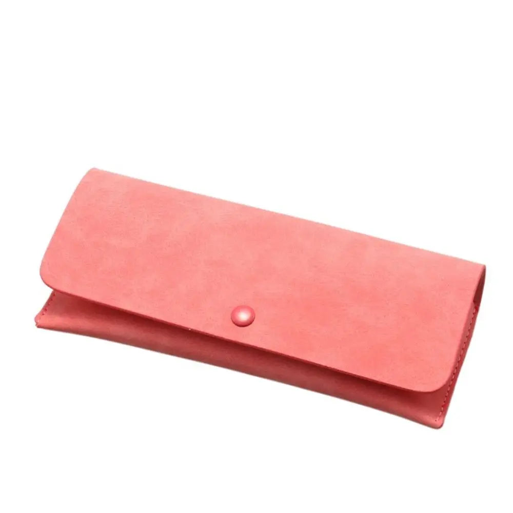 PU Leather Sunglasses Case – Soft Shell Eyewear Pouch Eyewear Case SWANS Red