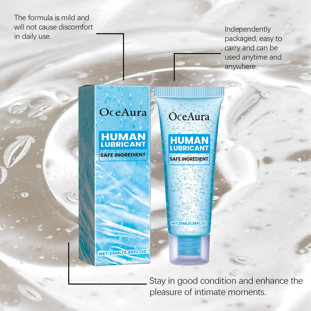 25ml Water-Based Personal Lubricant Gel – Gentle & Unscented Personal Lubricant Gel SWANS