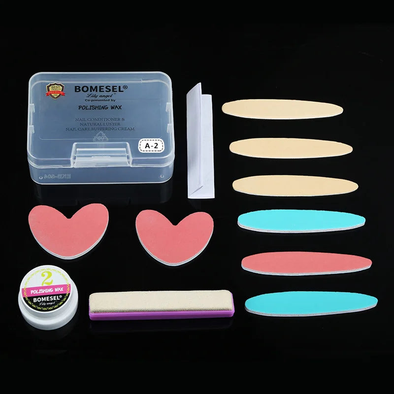 YIBER Nail Buffer Manicure Set – Polishing Blocks & Buffing Wax Nail Manicure Set SWANS Set B