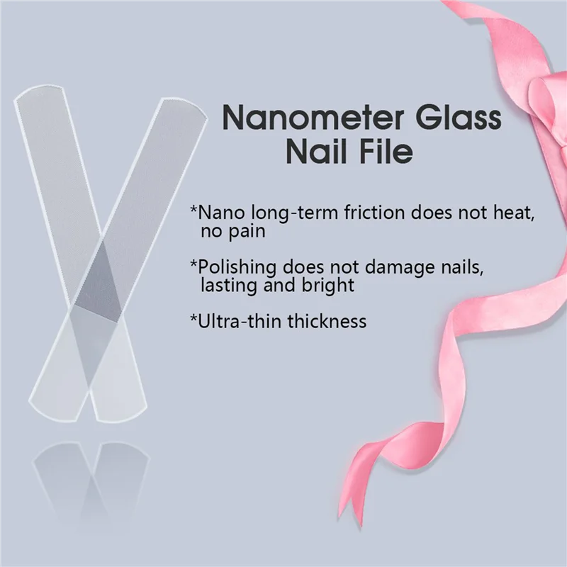Nano Glass Nail Buffer & Crystal Nail File Shiner – 20 Pack Nail Buffer File SWANS