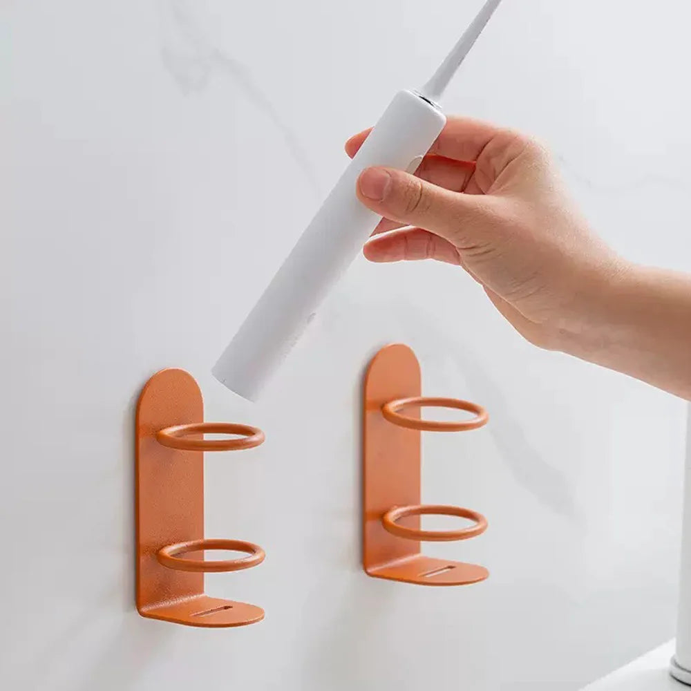 SWANS No-Drill Wall Mounted Toothbrush Holder | Metal Look Toothbrush Holder SWANS