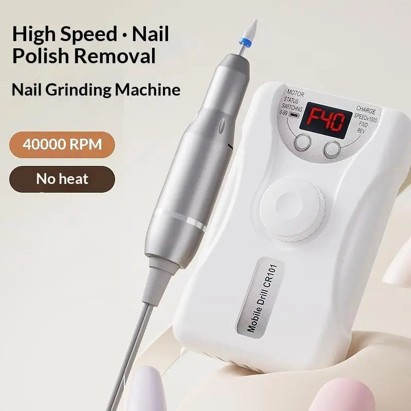 YOVIP 40000RPM Electric Nail Drill Machine – Rechargeable Set Electric Nail Drill SWANS