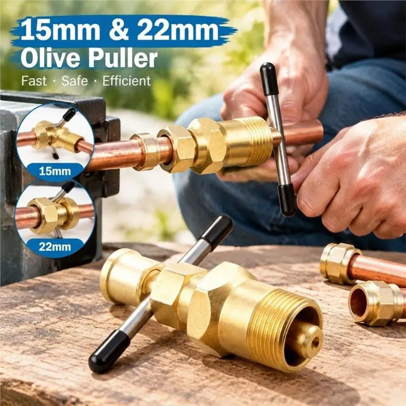 Brass Olive Puller Tool – 15mm & 22mm Compression Ring Remover Plumbing Removal Tool SWANS