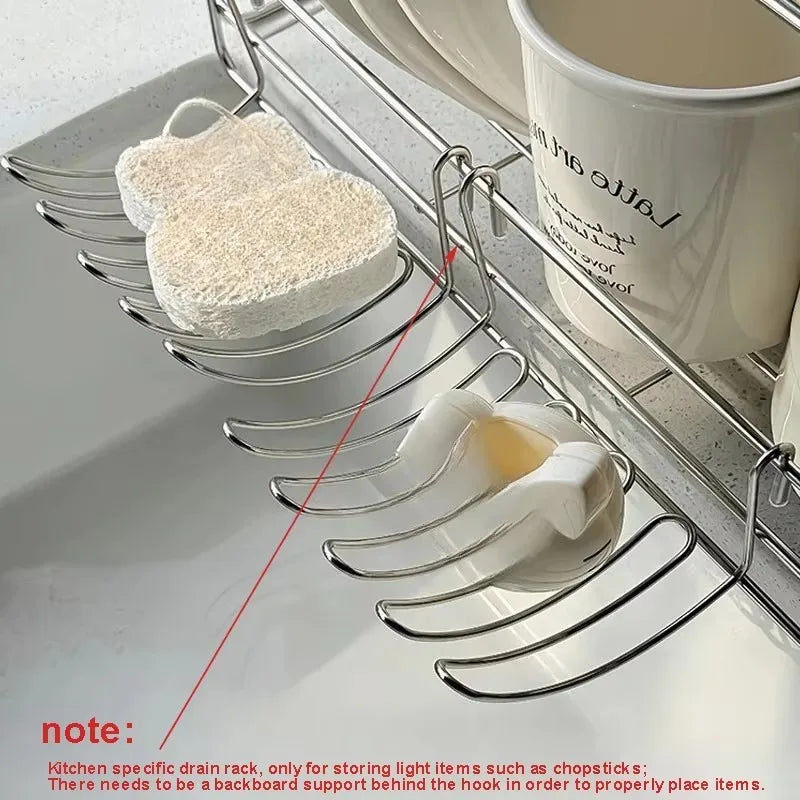 SWANS Stainless Steel Sink Drain Basket Expandable Organizer Sink Drain Basket SWANS