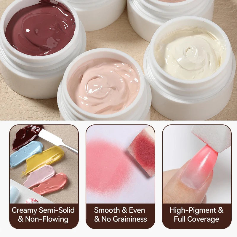 4-in-1 Pat Pat Gel Nail Art Polish – Nude Pink 8ml Gel Nail Polish SWANS