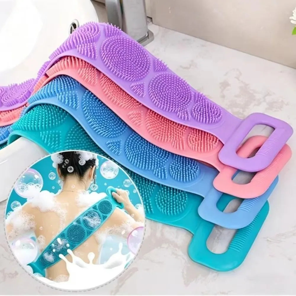 SWANS Double-Sided Silicone Back Scrubber – 60cm Bath Brush Silicone Bath Brush SWANS