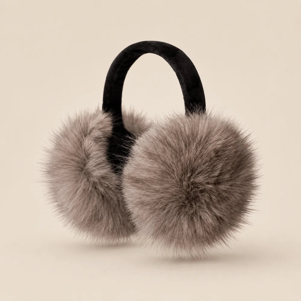 Faux Fur Foldable Winter Earmuffs – Unisex Plush Ear Warmer Winter Earmuffs SWANS
